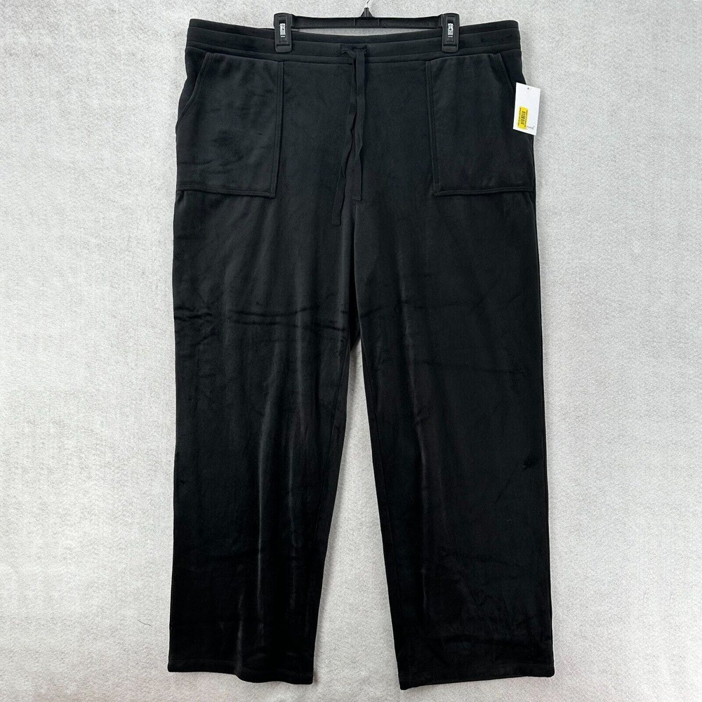 NWT Westbound Velvet‎ Pants Womens 2X Plush Velour Pull On Soft Comfy